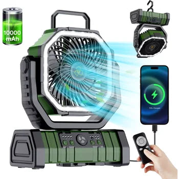 Ventilador portátil recargable con batería de 20000mAh