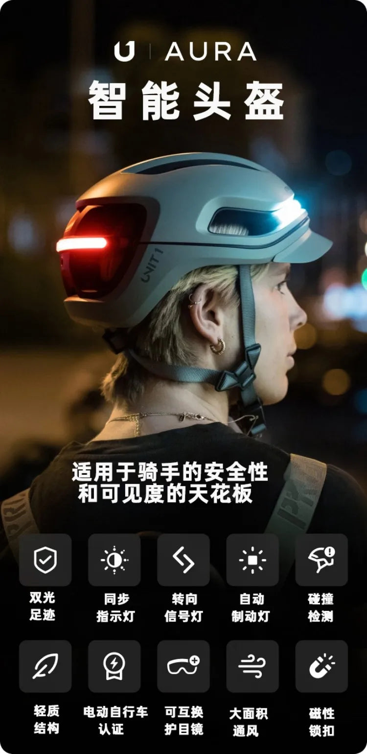 casco de ciclismo inteligente