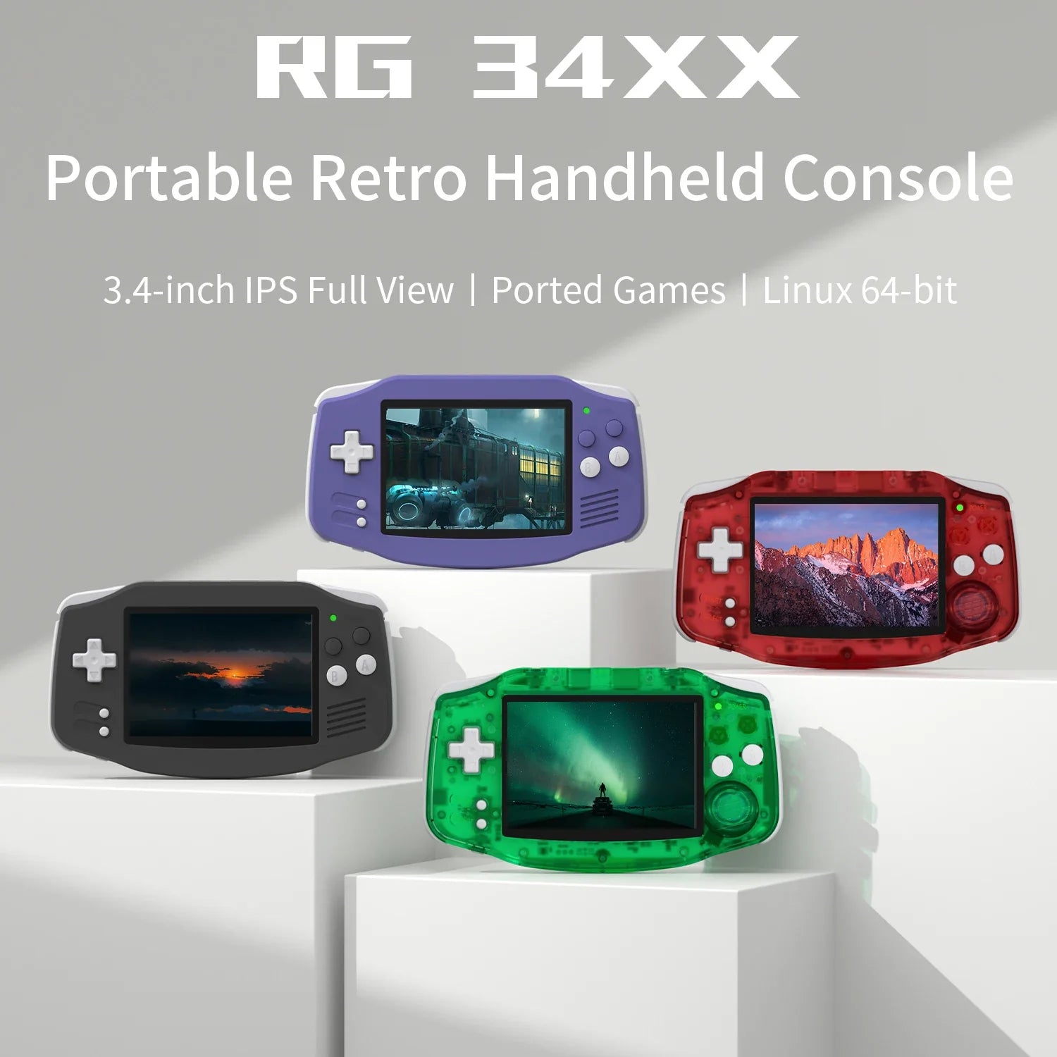 consola de juegos portátil RG34XX