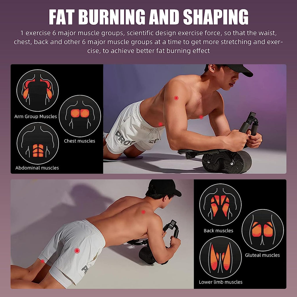 Soporte para el codo, rueda Abdominal de rebote automático