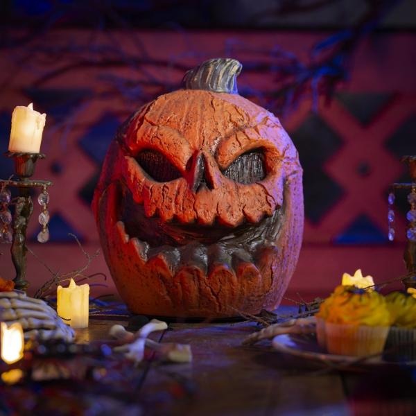 ADORNO DE HALLOWEEN CALABAZA ANIMADA CON SENSOR 30.5 CM